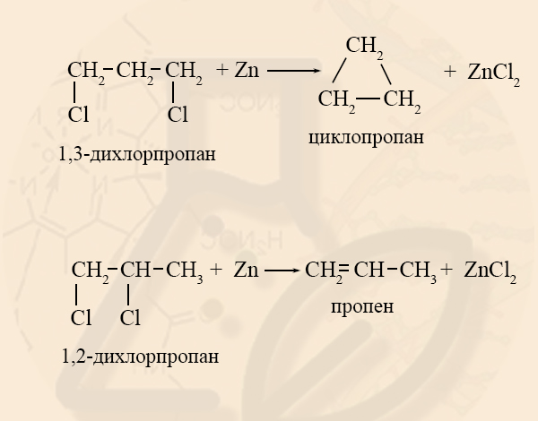 Получение циклоалканов из дигалогеналканов