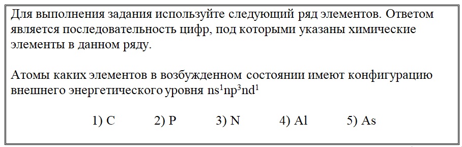 Вариант по химии. Тематический тест 